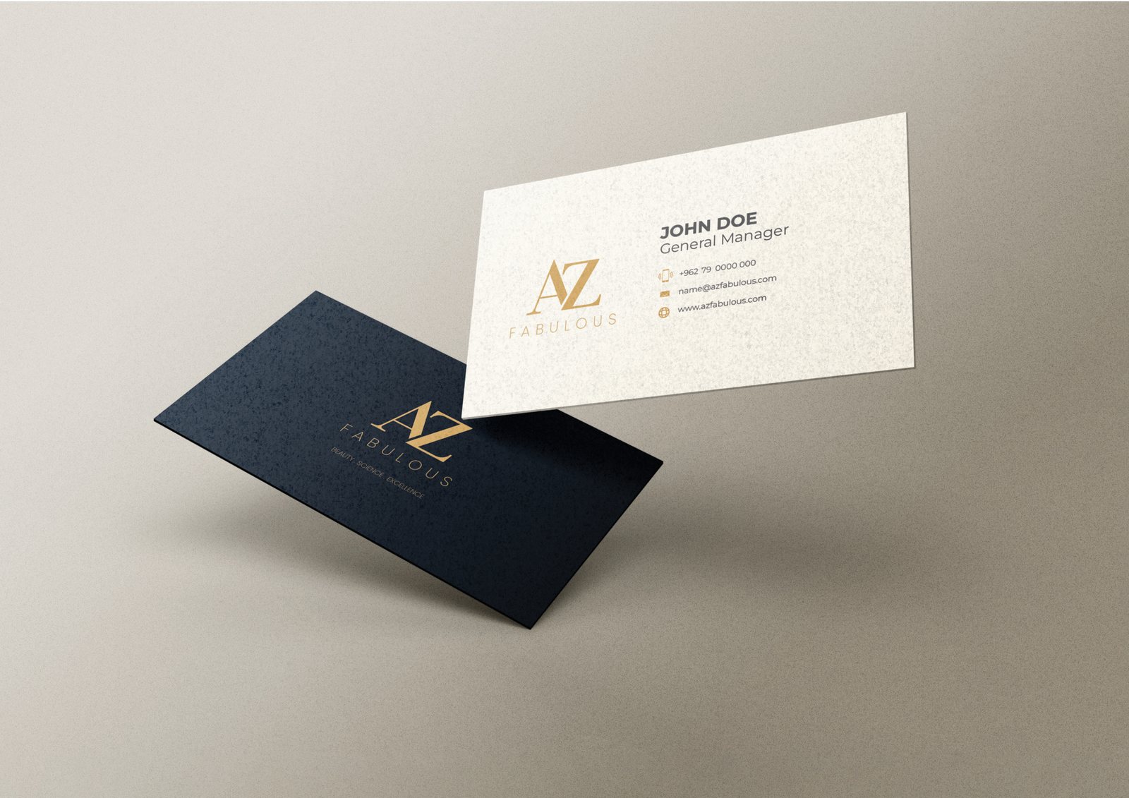 AZ Fabulous business card mockup